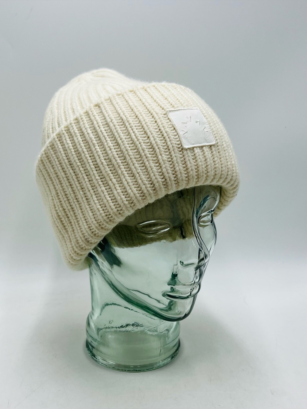 Varley Cresta Rib Beanie Toboggan Cream True Knit Merino Wool Blend One Size